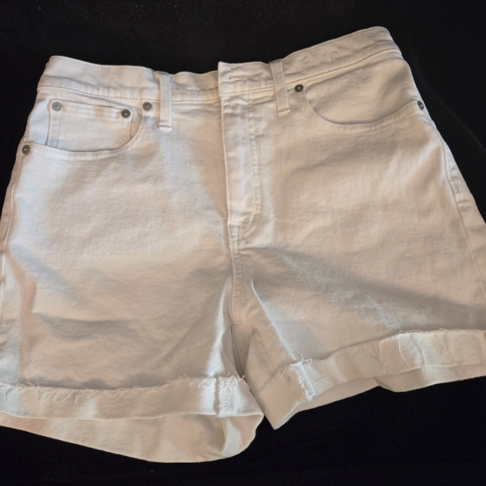 Madewell Women's White Denim Shorts NWT